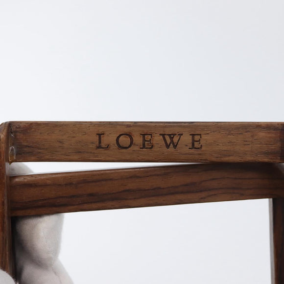 LOEWE Hand Bag Suede Brown Gold Auth SW2166