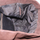 LOEWE Hand Bag Suede Brown Gold Auth SW2166-19