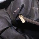 LOEWE Hand Bag Suede Brown Gold Auth SW2166-21