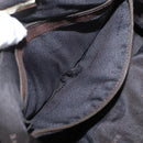 LOEWE Hand Bag Suede Brown Gold Auth SW2166-22