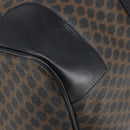 CELINE Macadam Canvas Hand Bag PVC Leather Black Gold Auth SW2168A-14