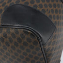 CELINE Macadam Canvas Hand Bag PVC Leather Black Gold Auth SW2168A-16