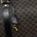 CELINE Macadam Canvas Hand Bag PVC Leather Black Gold Auth SW2168A-10