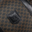 CELINE Macadam Canvas Hand Bag PVC Leather Black Gold Auth SW2168A-18