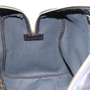 CELINE Macadam Canvas Hand Bag PVC Leather Black Gold Auth SW2168A-21