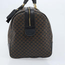CELINE Macadam Canvas Hand Bag PVC Leather Black Gold Auth SW2168A-4