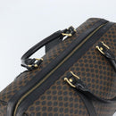 CELINE Macadam Canvas Hand Bag PVC Leather Black Gold Auth SW2168A-6