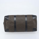 CELINE Macadam Canvas Hand Bag PVC Leather Black Gold Auth SW2168A-5