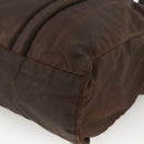PRADA Tote Bag Nylon Brown Silver Auth SW2170-14