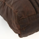 PRADA Tote Bag Nylon Brown Silver Auth SW2170-15