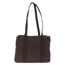 PRADA Tote Bag Nylon Brown Silver Auth SW2170-2