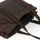 PRADA Tote Bag Nylon Brown Silver Auth SW2170-6