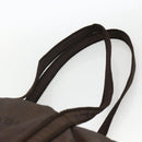 PRADA Tote Bag Nylon Brown Silver Auth SW2170-8
