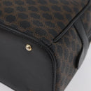 CELINE Macadam Canvas Hand Bag PVC Leather Black Gold Auth SW2171A-14