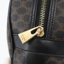 CELINE Macadam Canvas Hand Bag PVC Leather Black Gold Auth SW2171A-10
