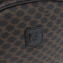 CELINE Macadam Canvas Hand Bag PVC Leather Black Gold Auth SW2171A-17