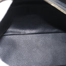 CELINE Macadam Canvas Hand Bag PVC Leather Black Gold Auth SW2171A-11
