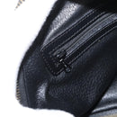 CELINE Macadam Canvas Hand Bag PVC Leather Black Gold Auth SW2171A-21