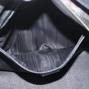CELINE Macadam Canvas Hand Bag PVC Leather Black Gold Auth SW2171A-22