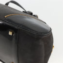 Christian Dior Trotter Canvas Hand Bag Black Gold Auth SW2172A-12