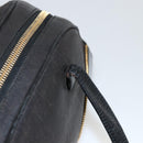 Christian Dior Trotter Canvas Hand Bag Black Gold Auth SW2172A-15