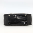 Christian Dior Trotter Canvas Hand Bag Black Gold Auth SW2172A-9