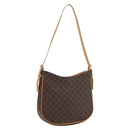 CELINE Macadam Canvas Hand Bag PVC Leather Brown Gold Auth SW2174A-1