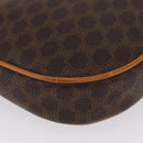 CELINE Macadam Canvas Hand Bag PVC Leather Brown Gold Auth SW2174A-14