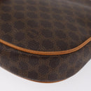 CELINE Macadam Canvas Hand Bag PVC Leather Brown Gold Auth SW2174A-15