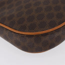 CELINE Macadam Canvas Hand Bag PVC Leather Brown Gold Auth SW2174A-16