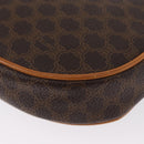 CELINE Macadam Canvas Hand Bag PVC Leather Brown Gold Auth SW2174A-9