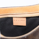 CELINE Macadam Canvas Hand Bag PVC Leather Brown Gold Auth SW2174A-17