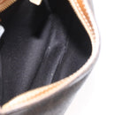 CELINE Macadam Canvas Hand Bag PVC Leather Brown Gold Auth SW2174A-11