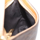 CELINE Macadam Canvas Hand Bag PVC Leather Brown Gold Auth SW2174A-19