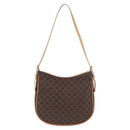 CELINE Macadam Canvas Hand Bag PVC Leather Brown Gold Auth SW2174A-2