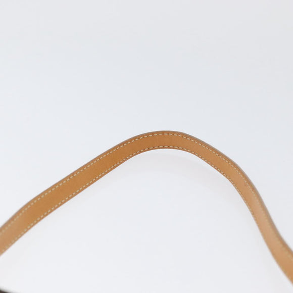 CELINE Macadam Canvas Hand Bag PVC Leather Brown Gold Auth SW2174A