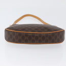 CELINE Macadam Canvas Hand Bag PVC Leather Brown Gold Auth SW2174A-5