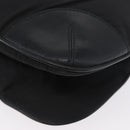 PRADA Shoulder Bag Nylon Leather Silver Black Auth SW2177A-10