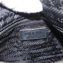 PRADA Shoulder Bag Nylon Leather Silver Black Auth SW2177A-15