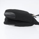 PRADA Shoulder Bag Nylon Leather Silver Black Auth SW2177A-4