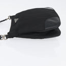 PRADA Shoulder Bag Nylon Leather Silver Black Auth SW2177A-5