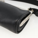 LOEWE Shoulder Bag Leather Silver Black Auth SW2182V-9