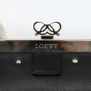 LOEWE Shoulder Bag Leather Silver Black Auth SW2182V-17