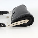 LOEWE Shoulder Bag Leather Silver Black Auth SW2182V-3