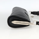 LOEWE Shoulder Bag Leather Silver Black Auth SW2182V-4