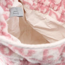 Christian Dior Trotter Canvas Purse Hand Bag pile Pink Auth SW2186A-11