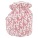 Christian Dior Trotter Canvas Purse Hand Bag pile Pink Auth SW2186A-2