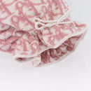 Christian Dior Trotter Canvas Purse Hand Bag pile Pink Auth SW2186A-5
