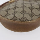 GUCCI GG Supreme Shoulder Bag PVC Beige Gold Auth SW2190-9