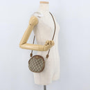 GUCCI GG Supreme Shoulder Bag PVC Beige Gold Auth SW2190-20